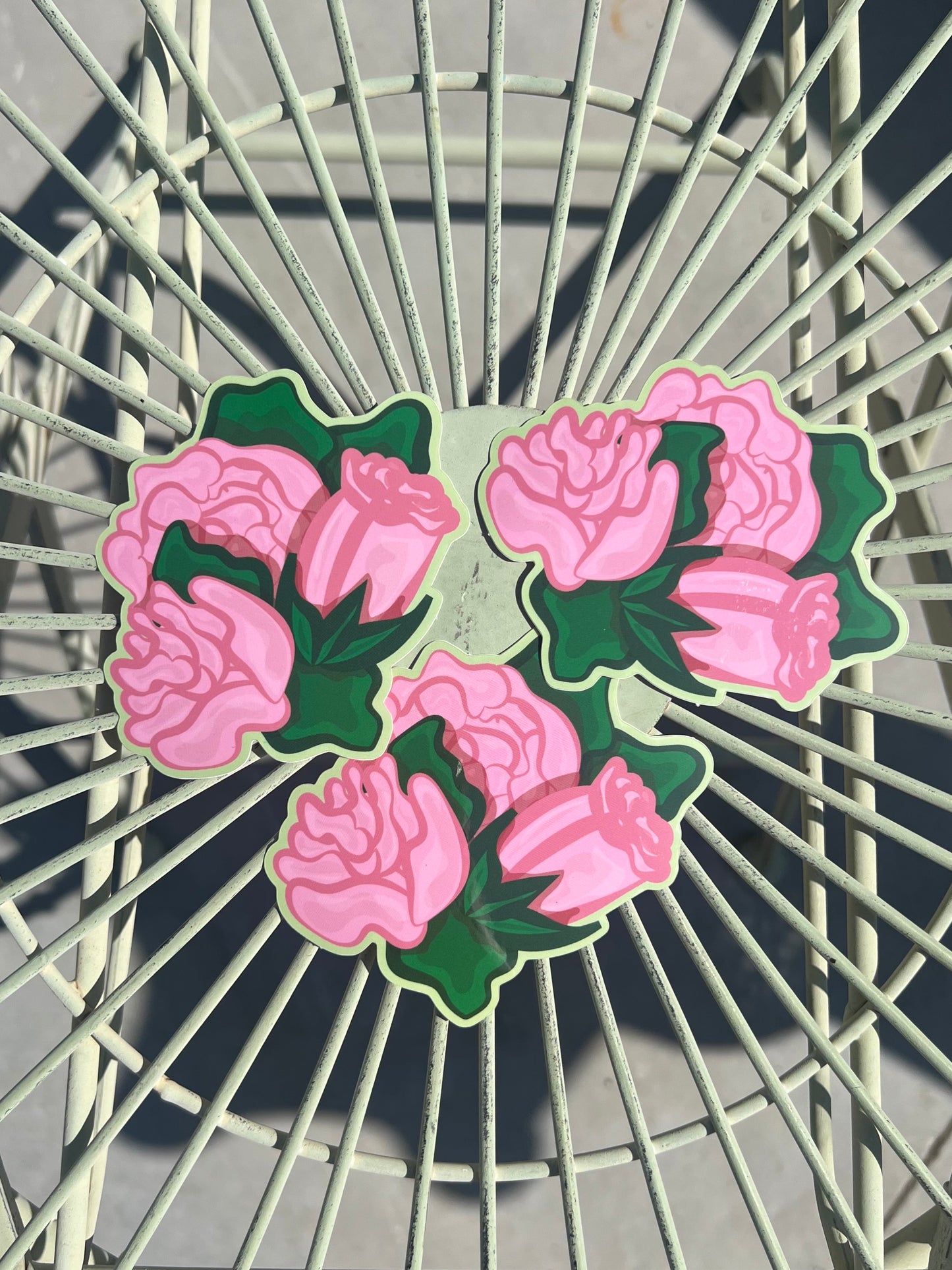 Damask Roses Sticker