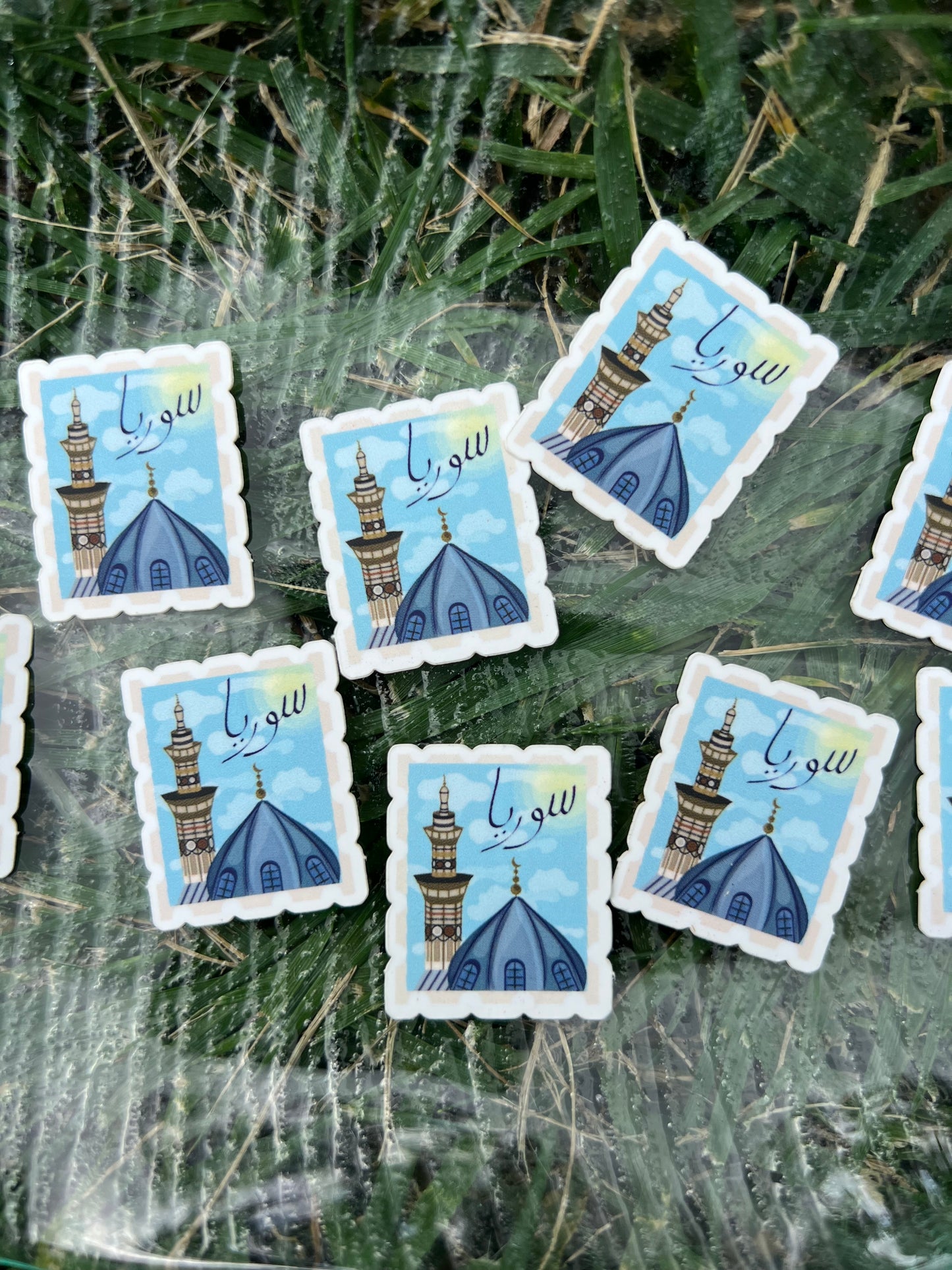 Umayyad Mosque Stamp Mini Sticker