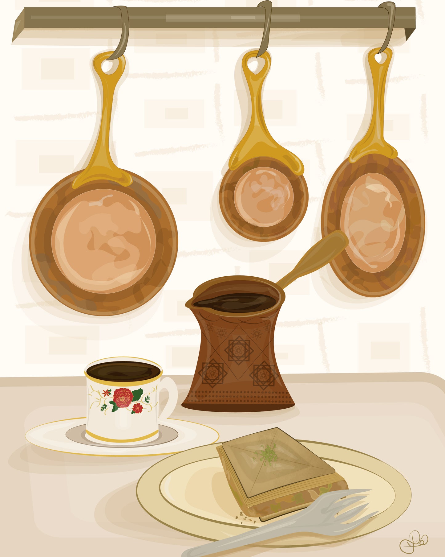 Syrian Kitchen Paper Print