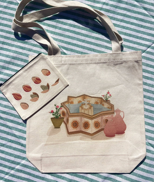 BUNDLE! Syrian Courtyard Tote + Life of a Pistachio Pouch